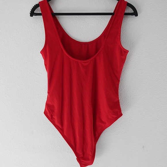 F21 x Wilson | Red Mesh Bodysuit - Picture 2 of 3